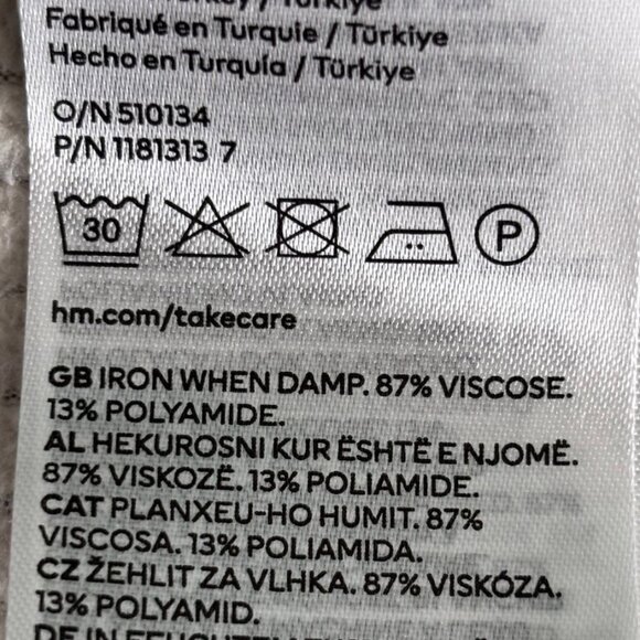 H&M BEAUTIFUL PEACOCK AND PLANTS DESIGN, GREEN LONG DRESS, SZ. M - Picture 12 of 12